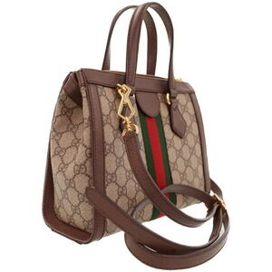 Gucci Web Ophidia GG Shoulder leather Bag Supreme monogram Tote brown